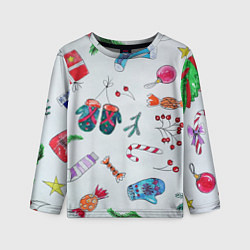 Лонгслив детский Шарики фонарики, цвет: 3D-принт