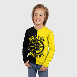 Лонгслив детский Boston Bruins, Бостон Брюинз, цвет: 3D-принт — фото 2