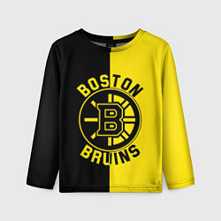 Лонгслив детский Boston Bruins, Бостон Брюинз, цвет: 3D-принт