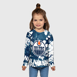 Лонгслив детский Эдмонтон Ойлерз Edmonton Oilers, цвет: 3D-принт — фото 2