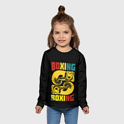 Лонгслив детский Бокс, Boxing, цвет: 3D-принт — фото 2