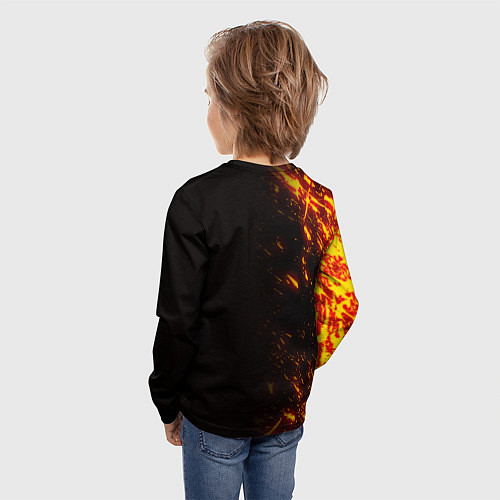 Детский лонгслив Serious Sam Fire Wave / 3D-принт – фото 4