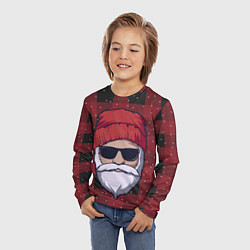 Лонгслив детский SANTA HIPSTER САНТА ХИПСТЕР, цвет: 3D-принт — фото 2