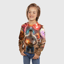Лонгслив детский Serious Sam Игровые персонажи Босы, цвет: 3D-принт — фото 2