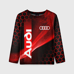 Детский лонгслив AUDI АУДИ SPORT СПОРТ RED AND BLACK