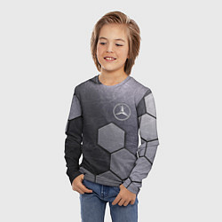 Лонгслив детский Mercedes-Benz vanguard pattern, цвет: 3D-принт — фото 2