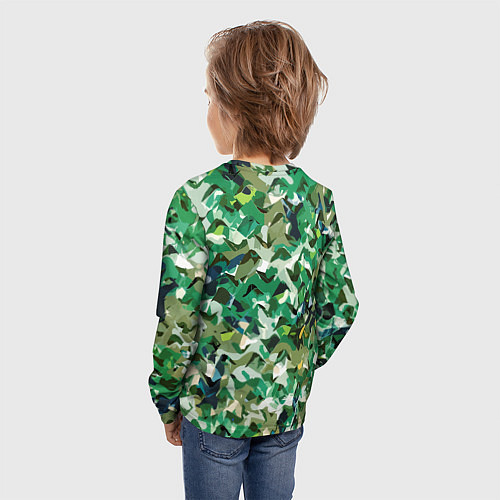 Детский лонгслив Olga Buzova - camouflage / 3D-принт – фото 4