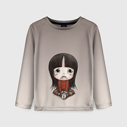 Детский лонгслив Грустная девочка хнычет