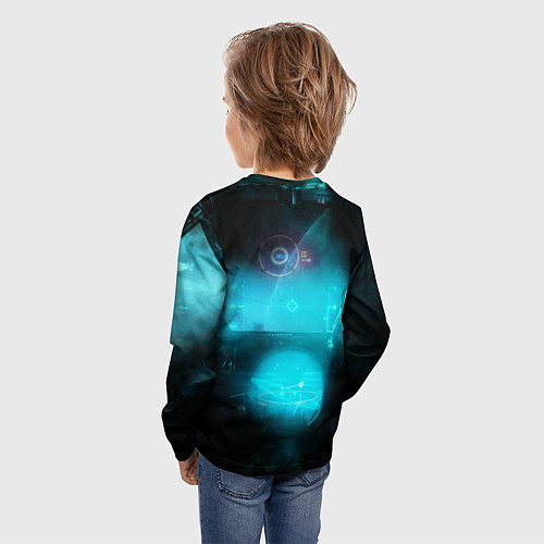 Детский лонгслив Star Citizen spaceship / 3D-принт – фото 4