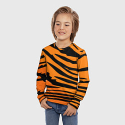 Лонгслив детский Шкура шерсть тигра, цвет: 3D-принт — фото 2