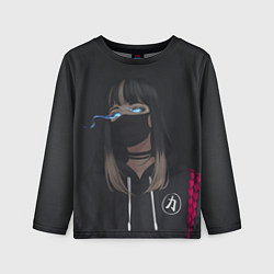 Лонгслив детский Девочка в маске, цвет: 3D-принт