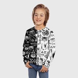 Лонгслив детский THE WITCHER LOGOOMBING ВЕДЬМАК ПАТТЕРН, цвет: 3D-принт — фото 2
