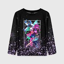 Детский лонгслив DELTARUNE HEROES, БРЫЗГИ КРАСОК