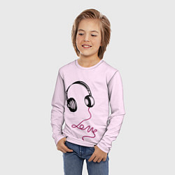 Лонгслив детский Музыка любви, цвет: 3D-принт — фото 2