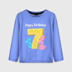 Лонгслив детский Седьмой день рождения, цвет: 3D-принт
