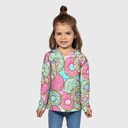 Лонгслив детский Не Бывает Невкусных Пончиков!, цвет: 3D-принт — фото 2