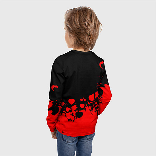 Детский лонгслив Adele Сердечки Автограф / 3D-принт – фото 4