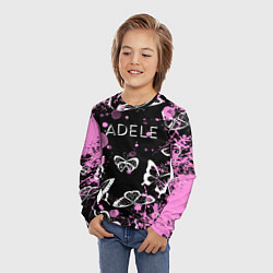 Лонгслив детский Adele - Бабочки, цвет: 3D-принт — фото 2