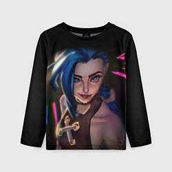 Лонгслив детский Jinx - Джинкс Паудер, цвет: 3D-принт