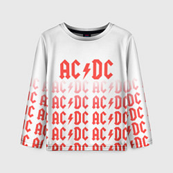 Лонгслив детский Acdc Паттерн, цвет: 3D-принт