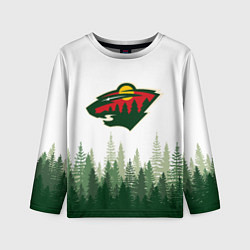 Лонгслив детский Minnesota Wild, Миннесота Уайлд Лес, цвет: 3D-принт