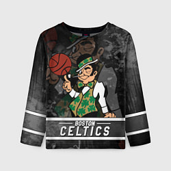 Лонгслив детский Boston Celtics , Бостон Селтикс, цвет: 3D-принт
