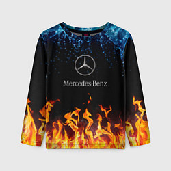 Лонгслив детский Mercedes-Benz: Вода и Огонь, цвет: 3D-принт