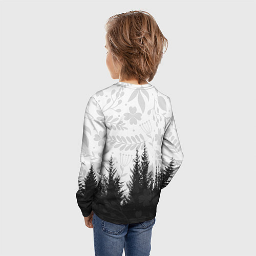 Детский лонгслив Russian Тайга / 3D-принт – фото 4