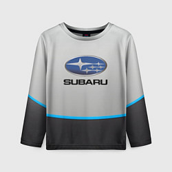 Лонгслив детский Subaru Неоновая полоса, цвет: 3D-принт