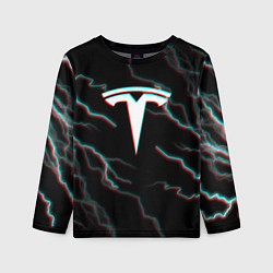 Детский лонгслив Tesla Glitch молнии