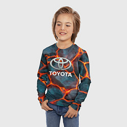 Лонгслив детский Toyota Вулкан из плит, цвет: 3D-принт — фото 2