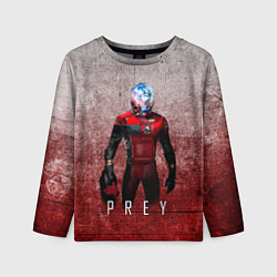 Лонгслив детский Prey Grey and blood, цвет: 3D-принт