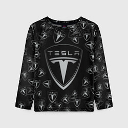 Детский лонгслив TESLA BIG LOGO PATTERN