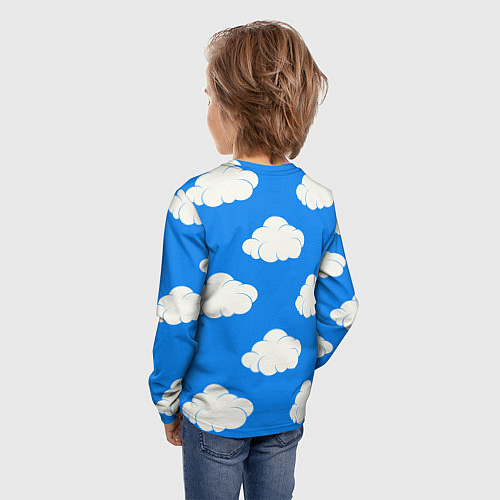 Детский лонгслив Облака на небе / 3D-принт – фото 4