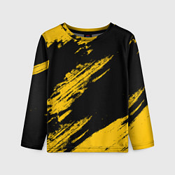 Детский лонгслив BLACK AND YELLOW GRUNGE ГРАНЖ