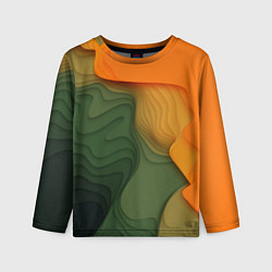 Лонгслив детский Зеленые дюны, цвет: 3D-принт