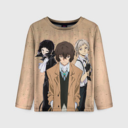 Лонгслив детский Великий из бродячих псов, Дазай Осаму, Ацуши Накад, цвет: 3D-принт