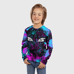 Лонгслив детский ГЛАЗА АКАЗЫ ГЛИТЧ, цвет: 3D-принт — фото 2
