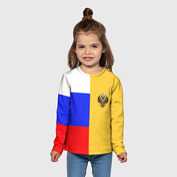 Лонгслив детский Имперское знамя ТРИКОЛОР, цвет: 3D-принт — фото 2