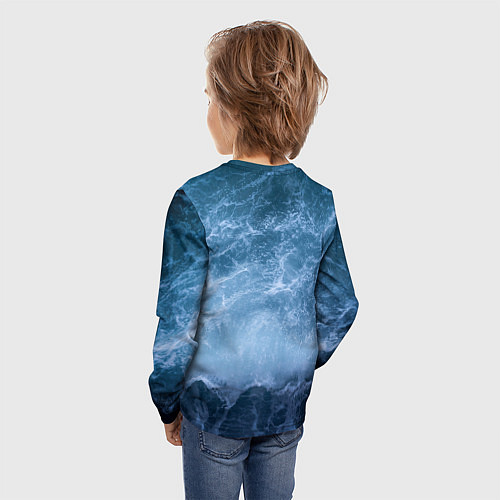 Детский лонгслив Валькнут символ Бога Одина 3D / 3D-принт – фото 4