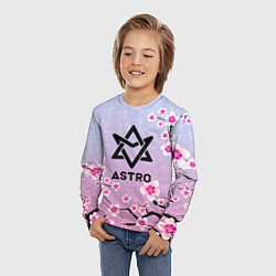 Лонгслив детский ASTRO ЦВЕТЫ САКУРЫ, цвет: 3D-принт — фото 2