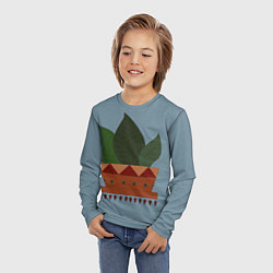 Лонгслив детский Цветочный горшок, цвет: 3D-принт — фото 2