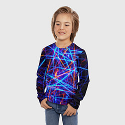 Лонгслив детский Neon pattern Fashion 2055, цвет: 3D-принт — фото 2