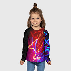 Лонгслив детский Neon vanguard pattern Lighting, цвет: 3D-принт — фото 2