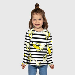 Лонгслив детский Banana pattern Summer, цвет: 3D-принт — фото 2