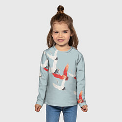 Лонгслив детский Стая журавлей, цвет: 3D-принт — фото 2