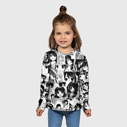 Лонгслив детский Харухи Судзумия паттерн, цвет: 3D-принт — фото 2