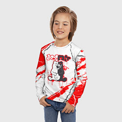 Лонгслив детский Monokuma Трещины, цвет: 3D-принт — фото 2