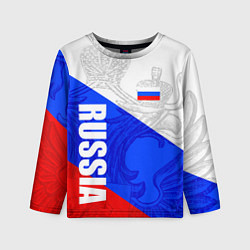 Лонгслив детский RUSSIA - SPORTWEAR - ТРИКОЛОР, цвет: 3D-принт