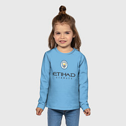Лонгслив детский Грилиш Manchester City Манчестер Сити домашняя фор, цвет: 3D-принт — фото 2